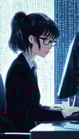 girl on computer
