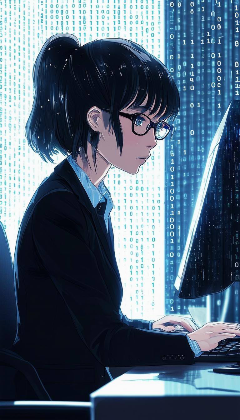 girl on computer
